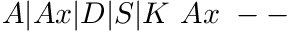 $ A|Ax|D|S|K\ Ax\ -- $