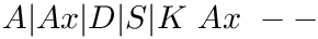 $ A|Ax|D|S|K\ Ax\ -- $
